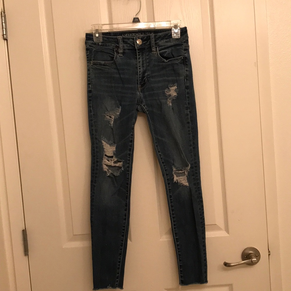 High Rise Skinny Distressed Jegging - Picture 7 of 7